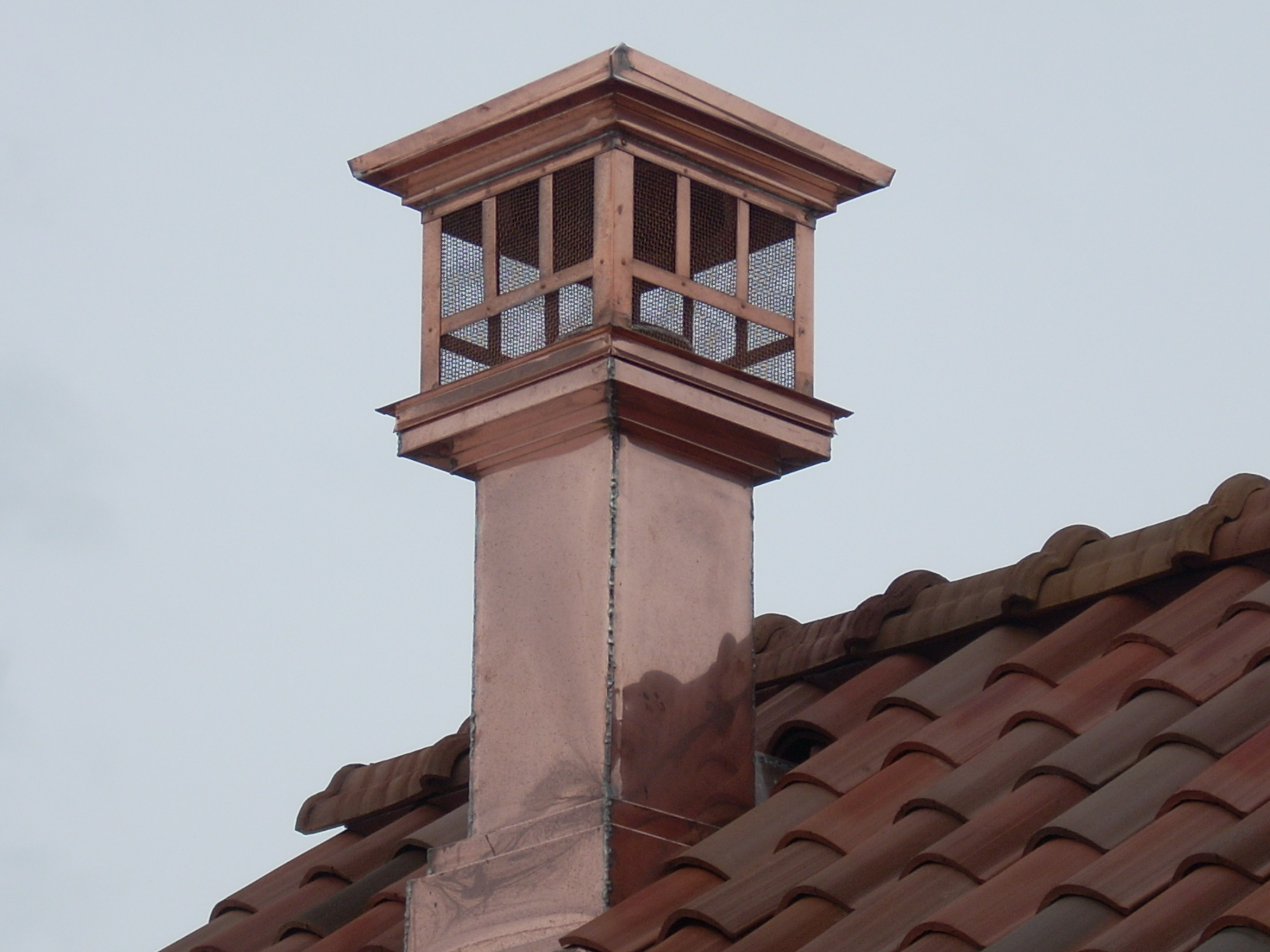 Copper Clad Chimney for Ludowici Spanish Roof
