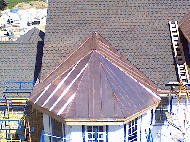 Copper Roof with Standing Seam with Double Lock