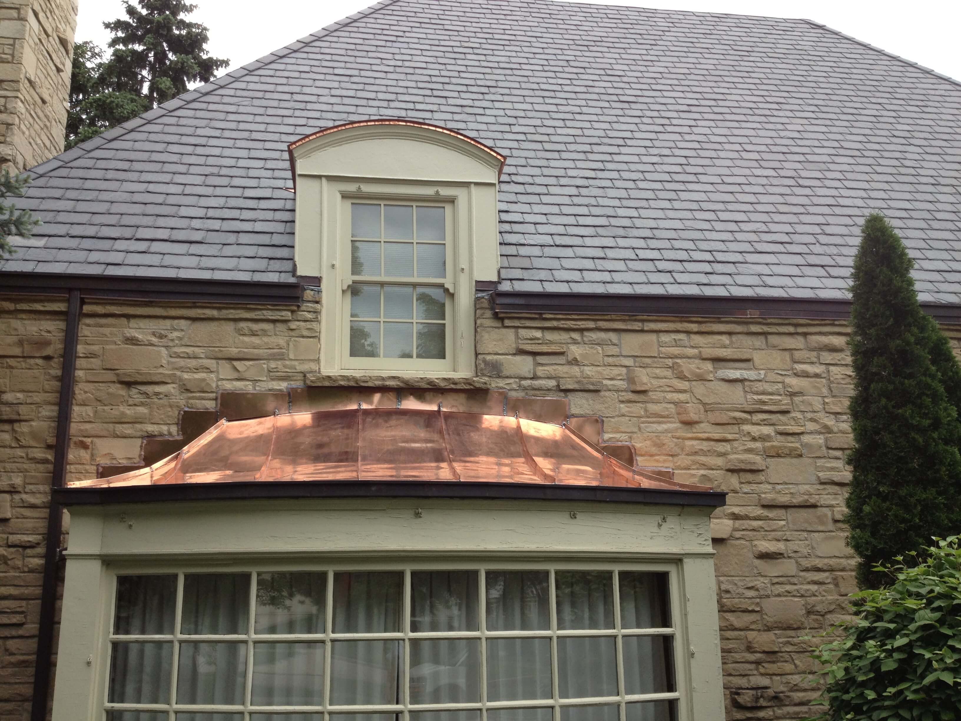 Copper Roof with Standing Seam with Swoop Rockford IL