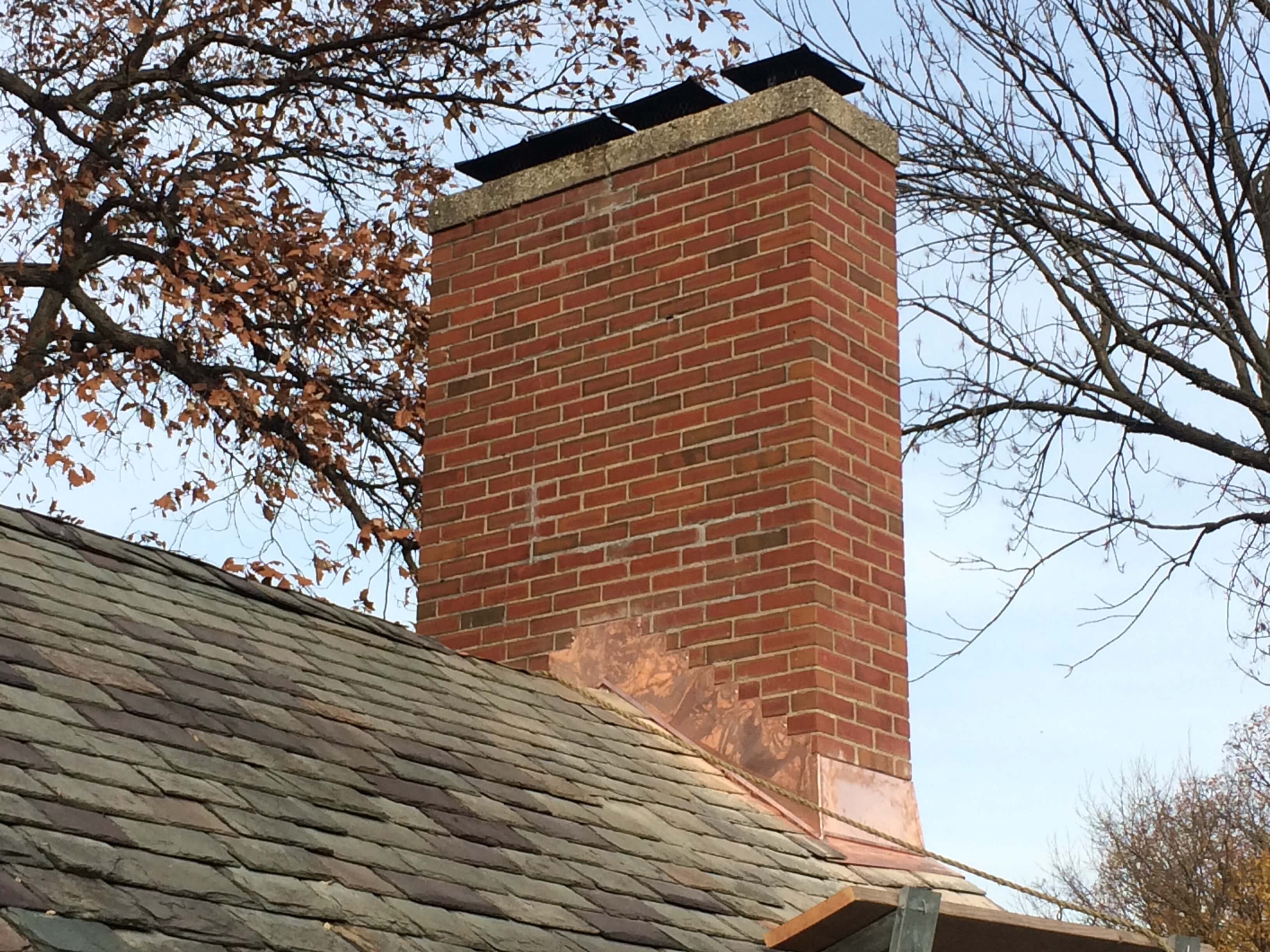 River Forest IL Copper Chimney Flashings