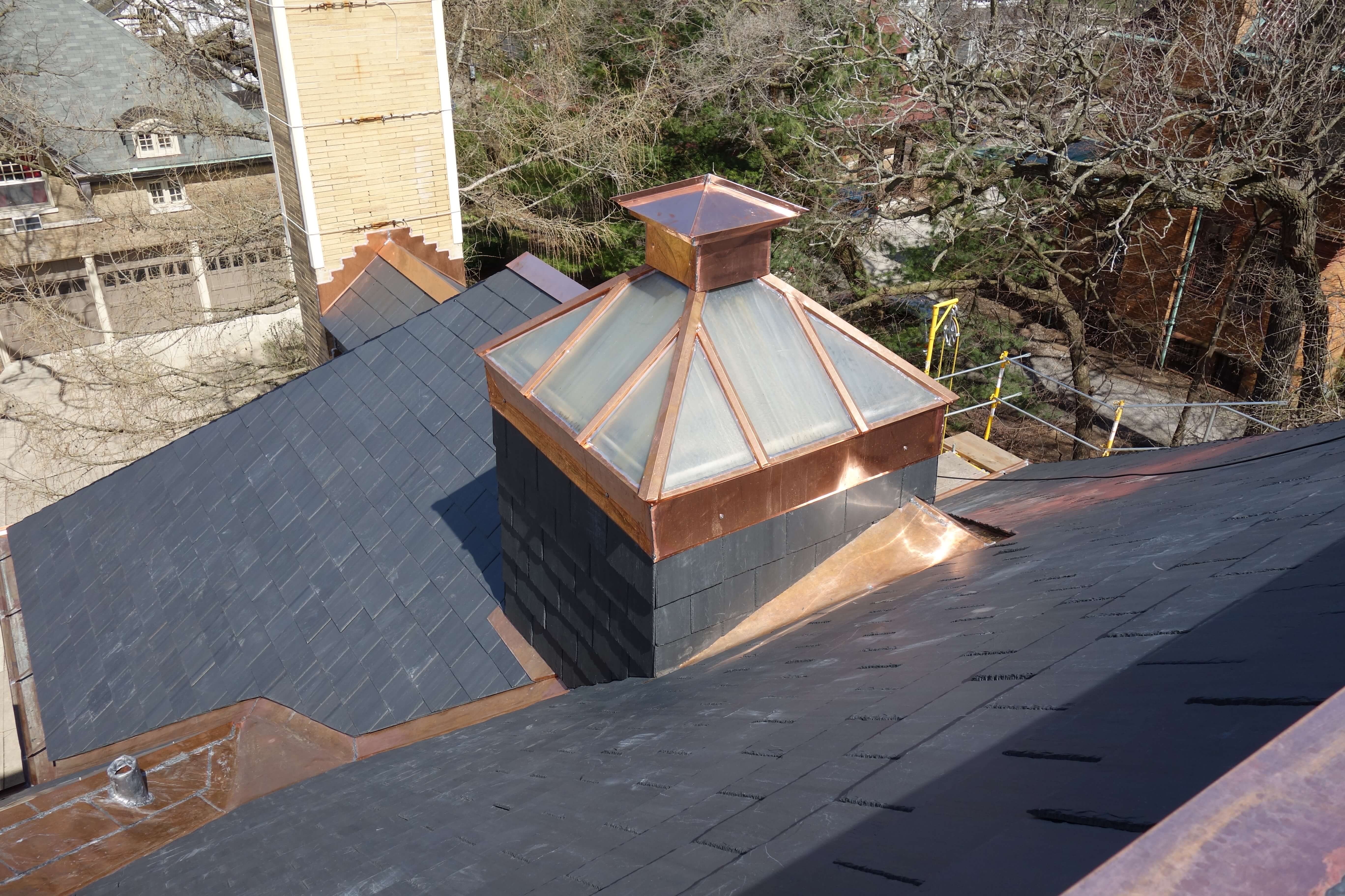 New Roof with Copper Clad Skylight