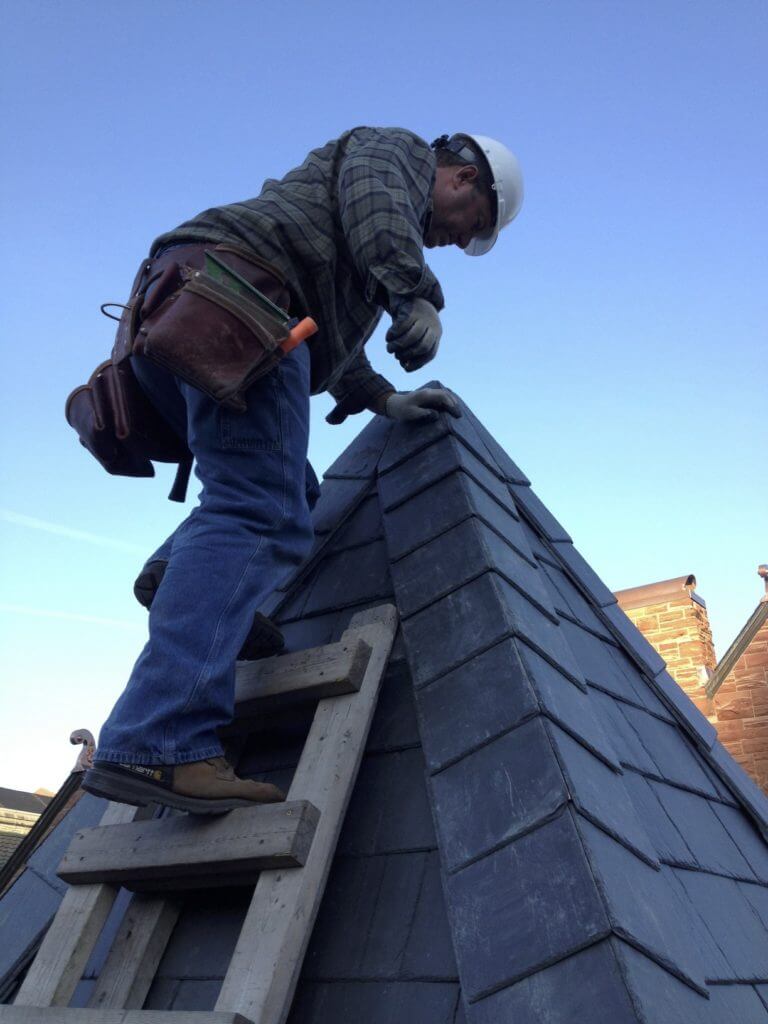 Dan of Ryan Restorations on Turret for New Roof