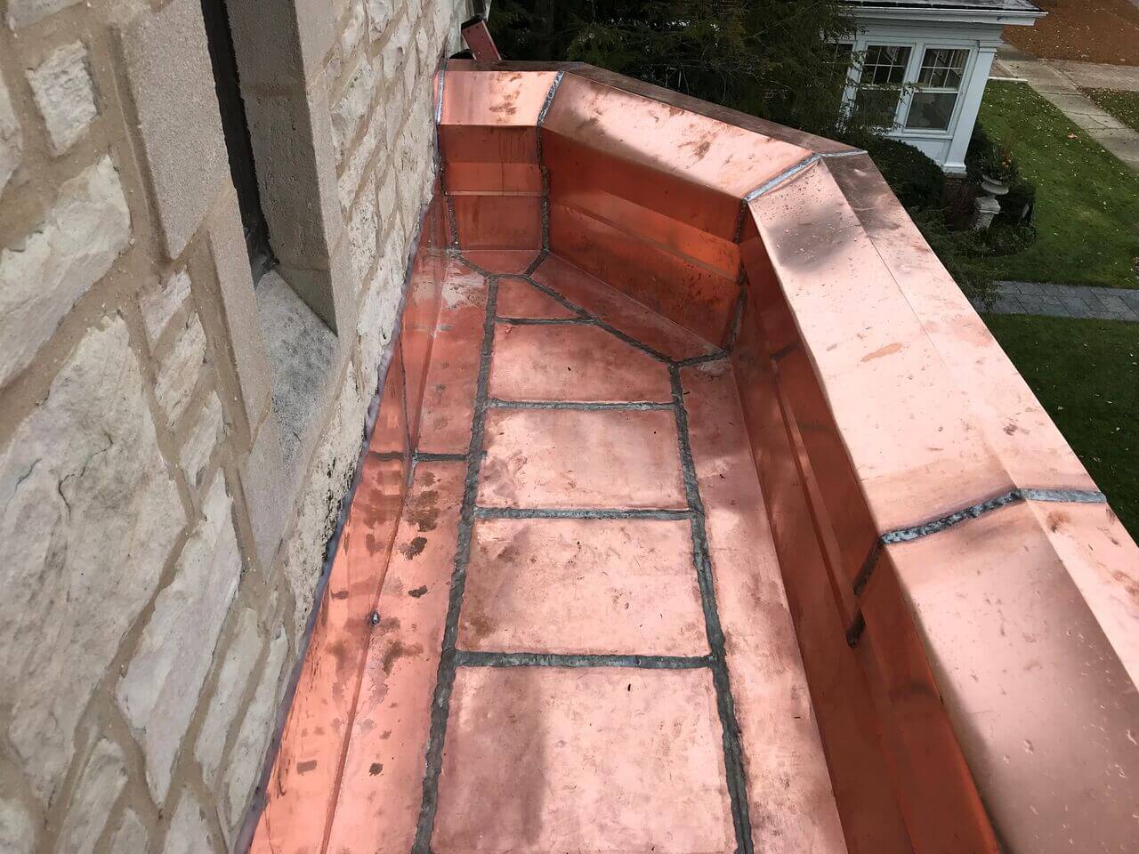 Wilmette Cooper Roof Panels and Wall Flashings
