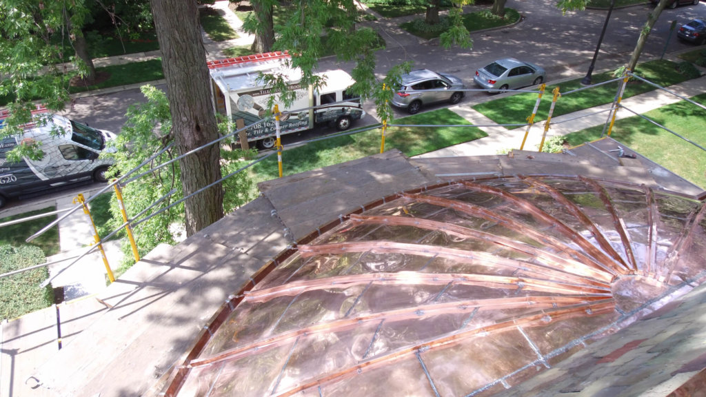 Ryan Restorations for Cooper & Slate Roof in Evanston