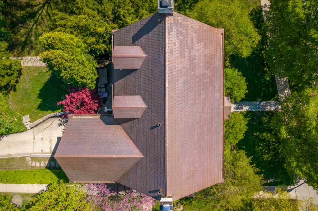 Evanston Top of New Entire Copper Roof