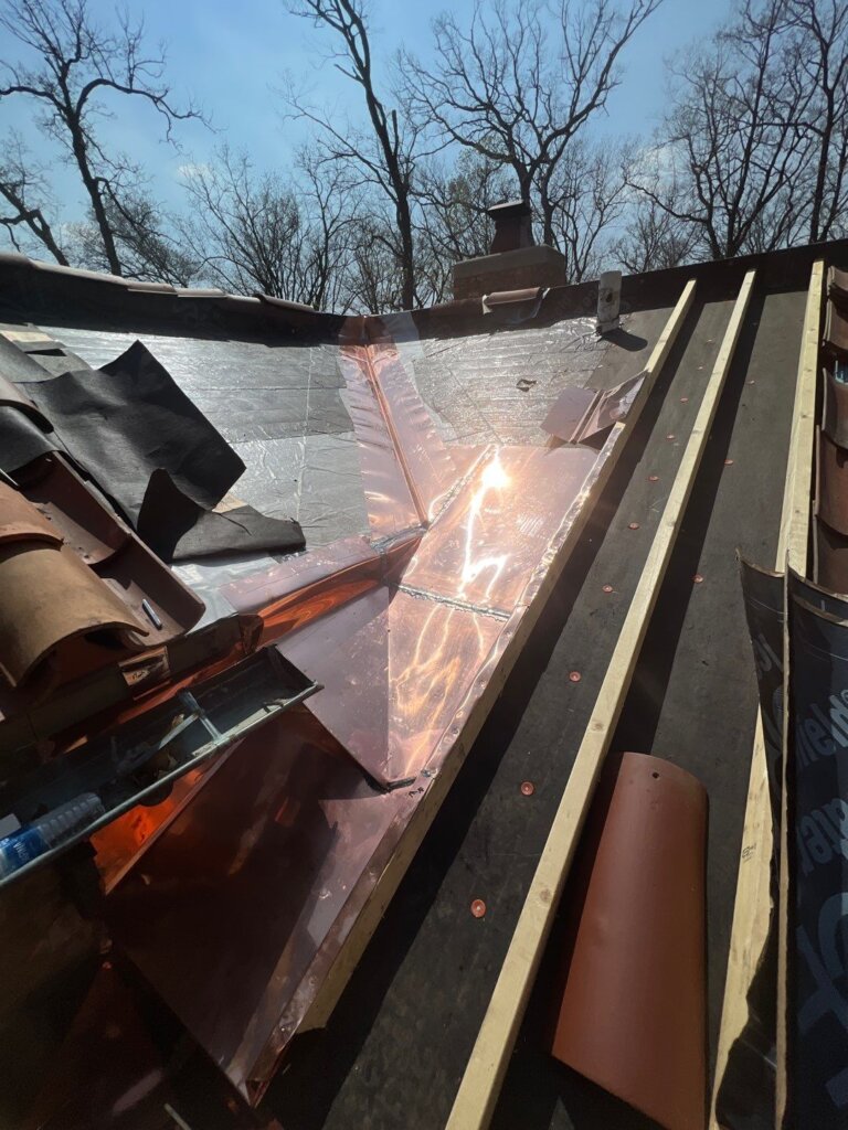 New Copper in Place for Roof Repair in Lake Forest