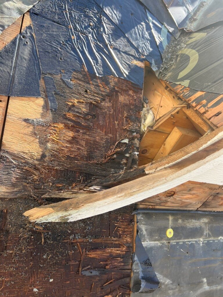 Copper roof repair has extensive rotted wood
