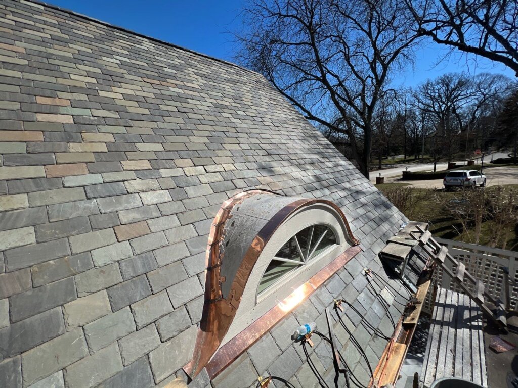 Copper Roof Repair with everything almost fully installed